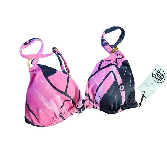 Swiminista X James Peter Henry Bikini Top Beach Activities Print Women’s Small - Picture 1 of 4